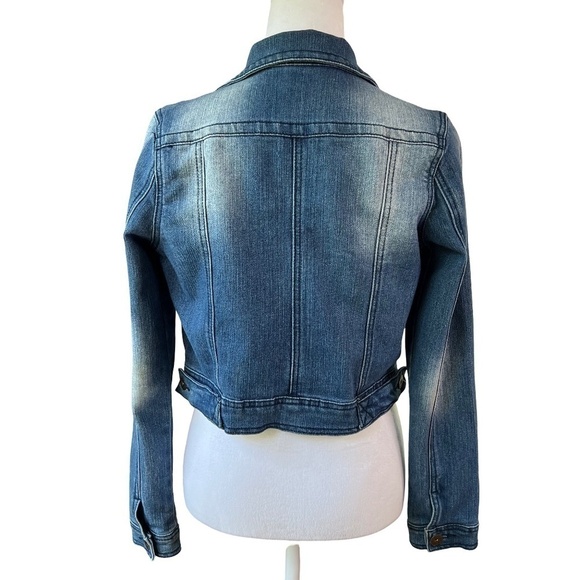 Vintage Jou Jou Cropped Denim Trucker Jacket Size  Small - Picture 7 of 11